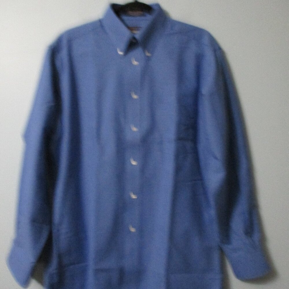Barrington Long Sleeve Button Down Men's Shirt Wrinkle Free Oxford Size 16 #1076